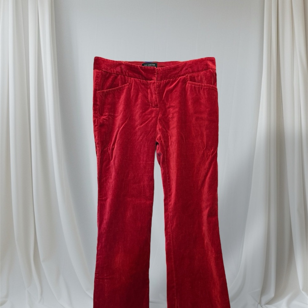 The Limited Red Velvet Boot Cut Pants